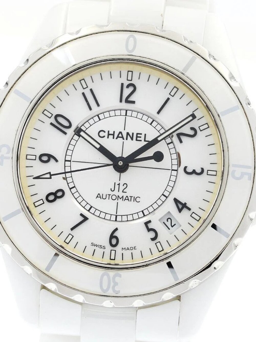 CHANEL J12 H0970 White Ceramic white Dial Automatic Men's Watch_899646
